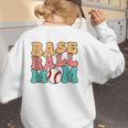 Baseball Mom Groovy Baseball Mom Women's Sweatshirt Back Print Baseball Mom Groovy Baseball Mom Women's Sweatshirt Back Print
