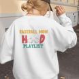 I Am A Baseball Mom With A Hood Playlist Premium Women's Sweatshirt Back Print I Am A Baseball Mom With A Hood Playlist Premium Women's Sweatshirt Back Print