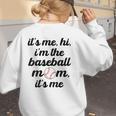 Baseball Mom It's Me Hi It's Me I'm The Baseball Mom Women's Sweatshirt Back Print Baseball Mom It's Me Hi It's Me I'm The Baseball Mom Women's Sweatshirt Back Print