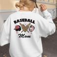 Baseball Mom Leopard Heart Game Day Love Mommy Women's Sweatshirt Back Print Baseball Mom Leopard Heart Game Day Love Mommy Women's Sweatshirt Back Print