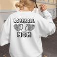 Baseball Mom Leopard Heart Game Day Women's Sweatshirt Back Print