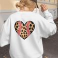 Baseball Mom Leopard Heart Valentine Day Mother Day Women's Sweatshirt Back Print Baseball Mom Leopard Heart Valentine Day Mother Day Women's Sweatshirt Back Print