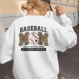 Baseball Mom Leopard Like a Normal But Louder And Prouder Women's Sweatshirt Back Print Baseball Mom Leopard Like a Normal But Louder And Prouder Women's Sweatshirt Back Print
