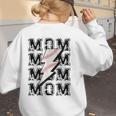 Baseball MOM Lightning Bolt Tshirt Retro Women's Sweatshirt Back Print