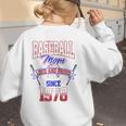 Baseball Mom Loud & Proud Since 1978 Raglan Baseball Tee Women's Sweatshirt Back Print