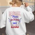 Baseball Mom Loud & Proud Since 1980 Raglan Baseball Tee Women's Sweatshirt Back Print