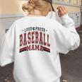 Baseball Mom Baseball Mama Mother's Day Red Loud Proud Women's Sweatshirt Back Print