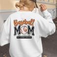 Baseball Mom Orange Varsity Baseball Mama Cute Mother's Day Women's Sweatshirt Back Print Baseball Mom Orange Varsity Baseball Mama Cute Mother's Day Women's Sweatshirt Back Print