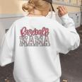 Baseball Mom Pink Baseball Mama Matching Family Daughter Women's Sweatshirt Back Print Baseball Mom Pink Baseball Mama Matching Family Daughter Women's Sweatshirt Back Print