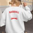 Baseball Mom Baseball Player For Mother's Day Women's Sweatshirt Back Print Baseball Mom Baseball Player For Mother's Day Women's Sweatshirt Back Print