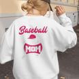 Baseball Mom Raglan Baseball Tee Women's Sweatshirt Back Print