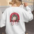 Baseball Mom Rainbow Boho Mommy Premium Women's Sweatshirt Back Print