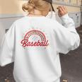 Baseball Mom Rainbow Great Team Mom Premium Women's Sweatshirt Back Print