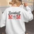 Baseball Mom Retro Distressed Baseball Family Matching Women's Sweatshirt Back Print