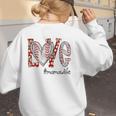 Baseball Mom Shirt Heart Love Baseball Mamawlife Women's Sweatshirt Back Print