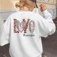 Baseball Mom Shirt Heart Love Baseball Nannylife Women's Sweatshirt Back Print