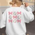 Baseball Mom Sister Tween Teen Girl Girly Pink Bow Preppy Premium Women's Sweatshirt Back Print Baseball Mom Sister Tween Teen Girl Girly Pink Bow Preppy Premium Women's Sweatshirt Back Print