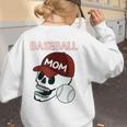 Baseball Mom Skull Sports Skeleton Women's Sweatshirt Back Print