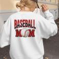 Baseball Mom Sports Red Women's Sweatshirt Back Print