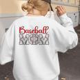 Baseball Mom Sporty Humor Raglan Baseball Tee Women's Sweatshirt Back Print