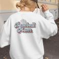 Baseball Mom Sporty Retro Baseball Team Momma Gray Women's Sweatshirt Back Print Baseball Mom Sporty Retro Baseball Team Momma Gray Women's Sweatshirt Back Print