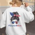 Baseball Mom USA American Flag 4th Of July Women's Sweatshirt Back Print Baseball Mom USA American Flag 4th Of July Women's Sweatshirt Back Print