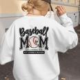 Baseball Mom Varsity Baseball Mama Cute Mother's Day Women's Sweatshirt Back Print Baseball Mom Varsity Baseball Mama Cute Mother's Day Women's Sweatshirt Back Print