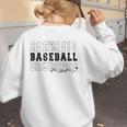 Baseball Mom Vintage Sporty Humor Women's Sweatshirt Back Print