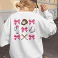 Baseball Nana Era Bows Baseball Mom Women Women's Sweatshirt Back Print Baseball Nana Era Bows Baseball Mom Women Women's Sweatshirt Back Print
