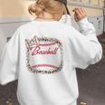 Baseball-Shirt Women Mama Mother Baseball Mom Premium Women's Sweatshirt Back Print