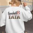 Baseball Yaya Women BallPark Yaya Baseball Mom Mother's Day Women's Sweatshirt Back Print