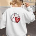 Bleached Custom Baseball Mom Number 7 Heart For Mom Women's Sweatshirt Back Print Bleached Custom Baseball Mom Number 7 Heart For Mom Women's Sweatshirt Back Print