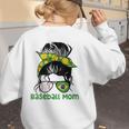 Brazil Baseball Mom Messy Bun Women's Sweatshirt Back Print Brazil Baseball Mom Messy Bun Women's Sweatshirt Back Print