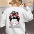 Busy Raising Ballers Messy Bun Funny Baseball Mom Women's Sweatshirt Back Print Busy Raising Ballers Messy Bun Funny Baseball Mom Women's Sweatshirt Back Print