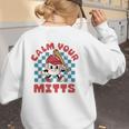 Calm Your Mitts Baseball Mom Sport Lover Women's Sweatshirt Back Print Calm Your Mitts Baseball Mom Sport Lover Women's Sweatshirt Back Print