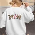 Catcher Mom Baseball Mom Leopard Game Day Women's Sweatshirt Back Print Catcher Mom Baseball Mom Leopard Game Day Women's Sweatshirt Back Print