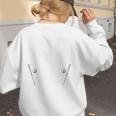 Crazy Proud Always Loud Baseball Mom Premium Women's Sweatshirt Back Print