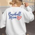 Cute Baseball Mom Heart Matching Mama Mother's Day Women's Women's Sweatshirt Back Print