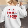 Cute Ducks On The Pond Cute Baseball Mom T-Shirt Women's Sweatshirt Back Print Cute Ducks On The Pond Cute Baseball Mom T-Shirt Women's Sweatshirt Back Print