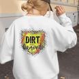 Dirt And Diamonds Baseball Leopard Baseball Mom Women's Sweatshirt Back Print