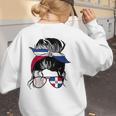 Dominican Baseball Mom Dominican Baseball Girl Women's Sweatshirt Back Print