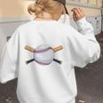Dugout Mom Baseball Mommy Baseball Mother's Day Women's Sweatshirt Back Print Dugout Mom Baseball Mommy Baseball Mother's Day Women's Sweatshirt Back Print