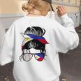 Filipina Baseball Mom Philippines Flag Baseball Girl Women's Sweatshirt Back Print Filipina Baseball Mom Philippines Flag Baseball Girl Women's Sweatshirt Back Print