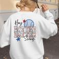 Hey Batter Batter Swing Graphic For Baseball Moms Women's Sweatshirt Back Print