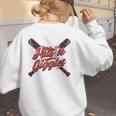 Hits 'n Giggles Baseball Player Women Baseball Mom Mother Women's Sweatshirt Back Print Hits 'n Giggles Baseball Player Women Baseball Mom Mother Women's Sweatshirt Back Print