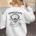 Home Plate Social Club Baseball Mom Women's Sweatshirt Back Print
