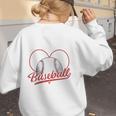Home Runs And Heartbeats Being A Baseball Mom Women's Sweatshirt Back Print