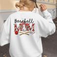 Leopard Baseball Mom Game Day Vibes Mother's Day Women's Sweatshirt Back Print Leopard Baseball Mom Game Day Vibes Mother's Day Women's Sweatshirt Back Print