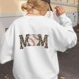 Leopard Baseball Mom Baseball Mama Retro Cute Mother's Day Premium Women's Sweatshirt Back Print