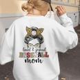 Loud And Proud Baseball Mom Messy Bun Leopard Baseball Mom Women's Sweatshirt Back Print Loud And Proud Baseball Mom Messy Bun Leopard Baseball Mom Women's Sweatshirt Back Print